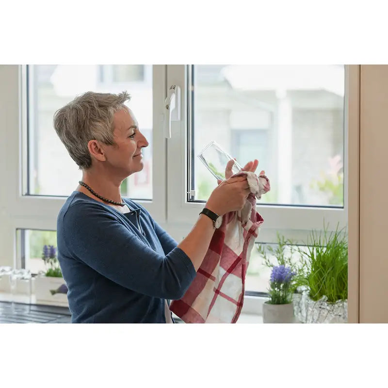 Abus Abschließbarer Fenstergriff mit Alarm FG300A montiert