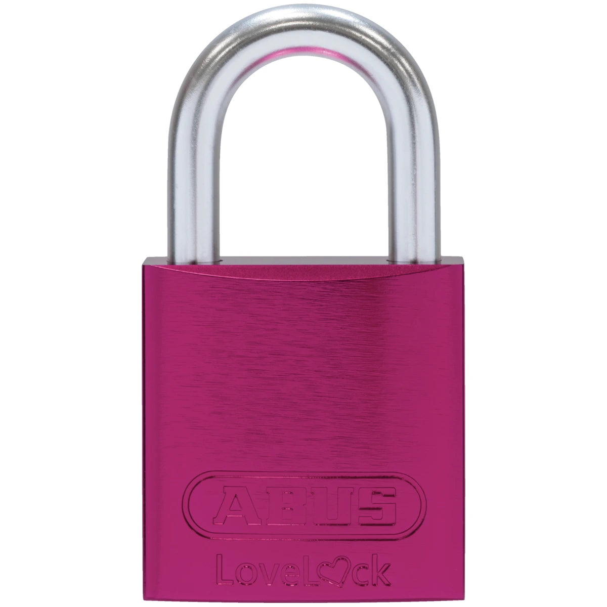 Abus Aluminium Vorhangschloss 72LL/40 LOVE LOCK – Pink – Vorderansicht