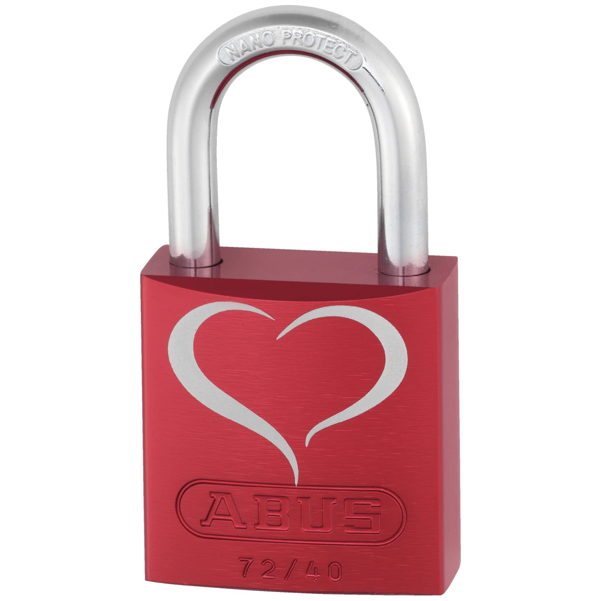 Abus Aluminium Vorhangschloss 72TI/40 Love Lock – Motiv 2 – Seitenansicht