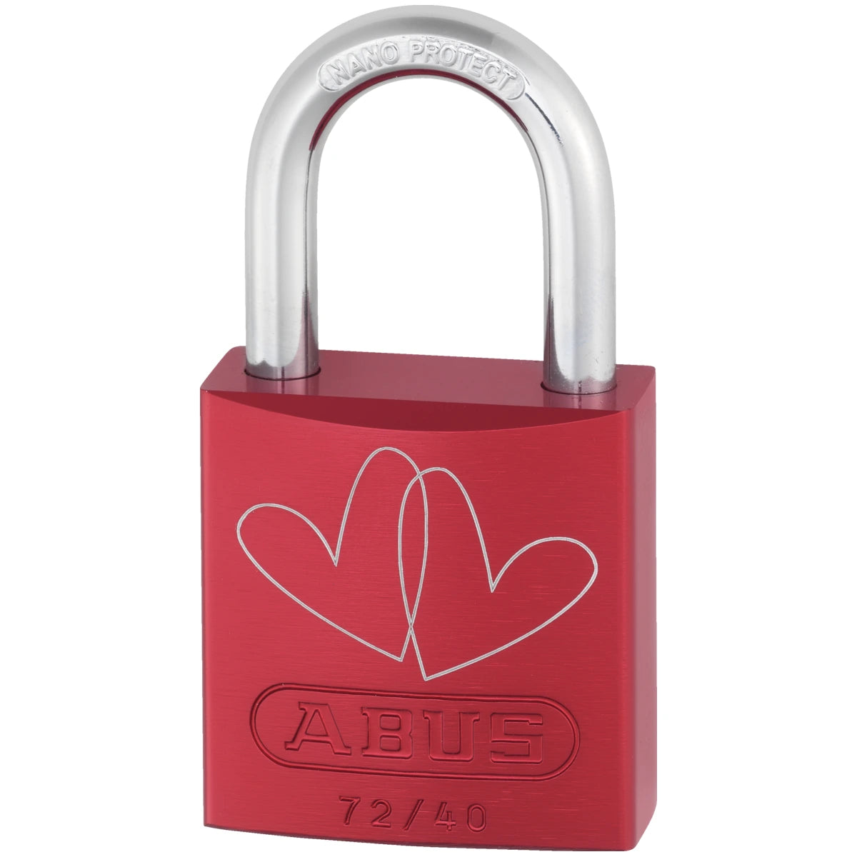 Abus Aluminium Vorhangschloss 72TI/40 Love Lock – Motiv 3 – Seitenansicht