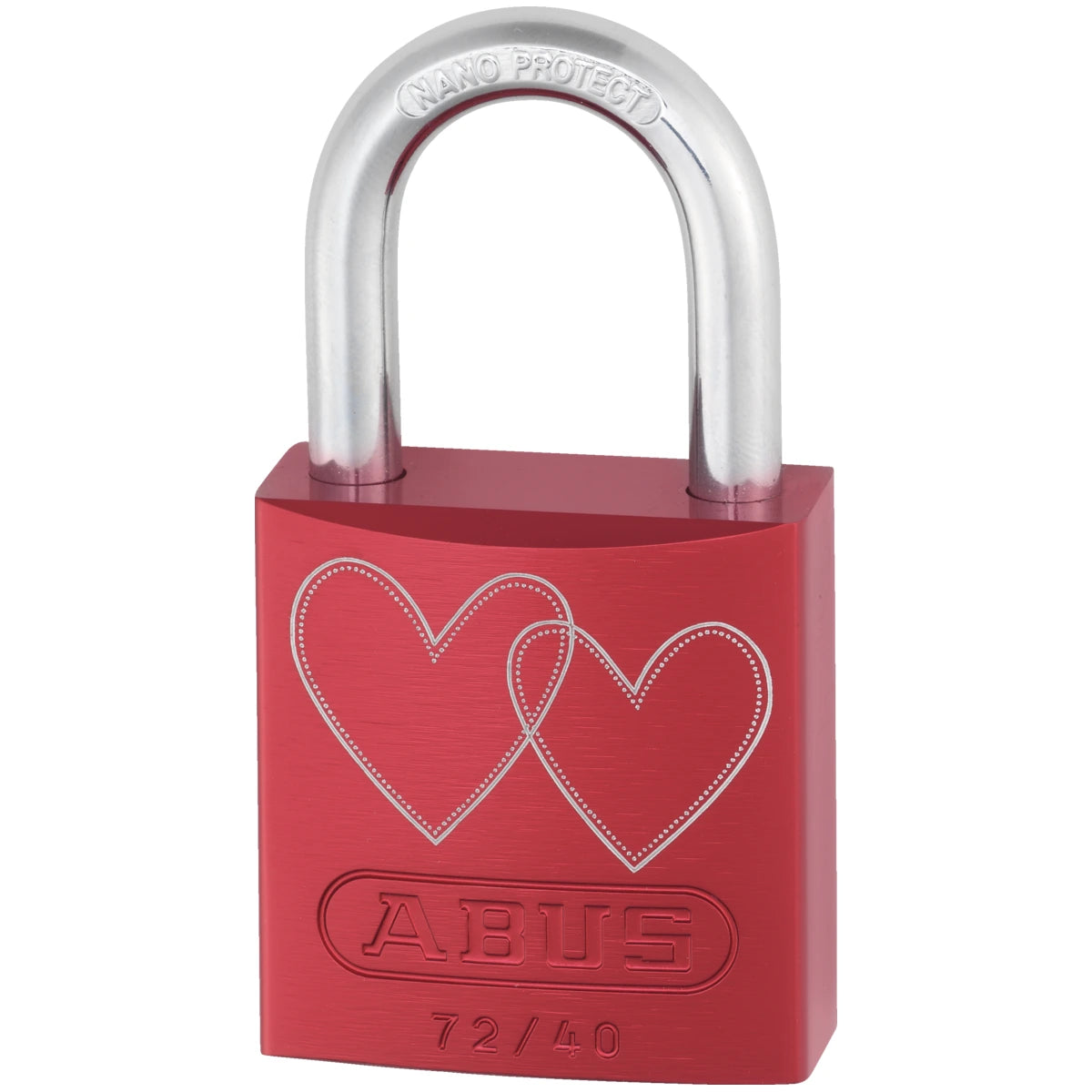 Abus Aluminium Vorhangschloss 72TI/40 Love Lock – Motiv 4 – Seitenansicht