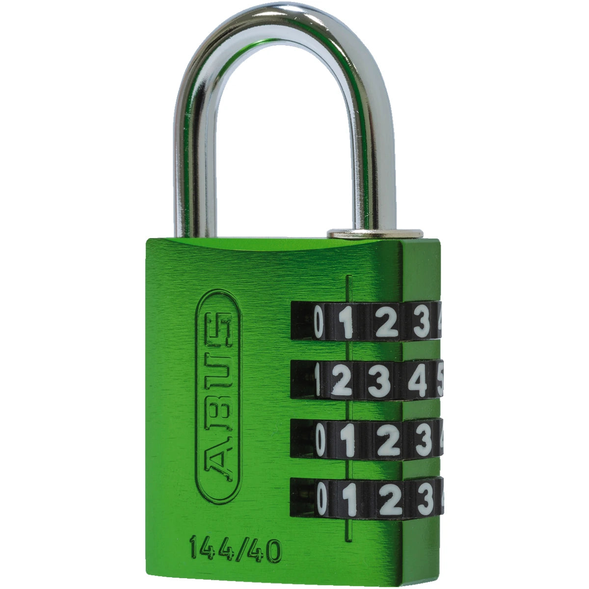 Abus Aluminium Zahlenschloss 144/40 Grün Lock-Tag – Seitenansicht