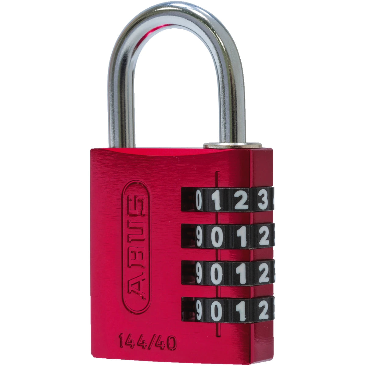 Abus Aluminium Zahlenschloss 144/40 Rot Lock-Tag – Seitenansicht
