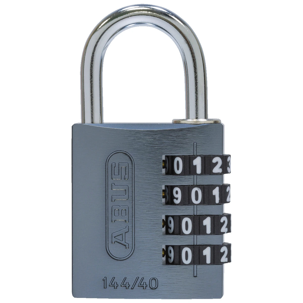 Abus Aluminium Zahlenschloss 144/40 Titanium Lock-Tag – Vorderansicht