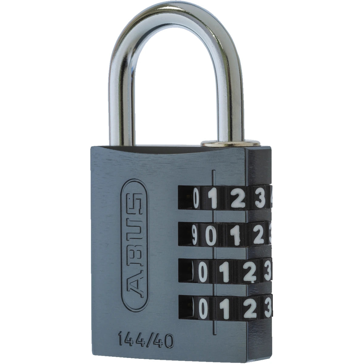 Abus Aluminium Zahlenschloss 144/40 Titanium Lock-Tag – Seitenansicht