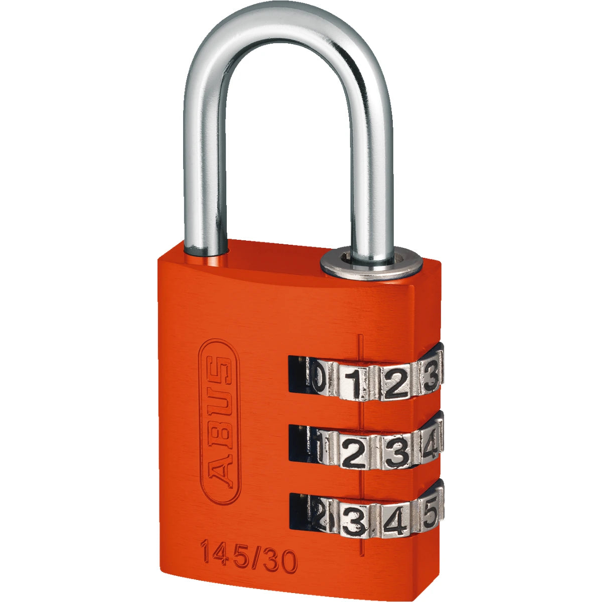 Abus Aluminium Zahlenschloss 145/30 Orange – Seitenansicht