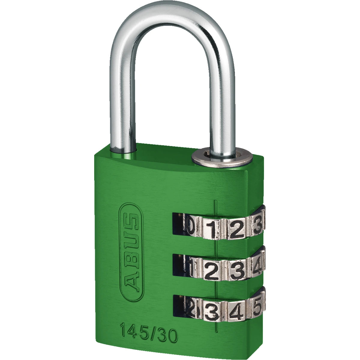 Abus Aluminium Zahlenschloss 145/30 Grün – Seitenansicht