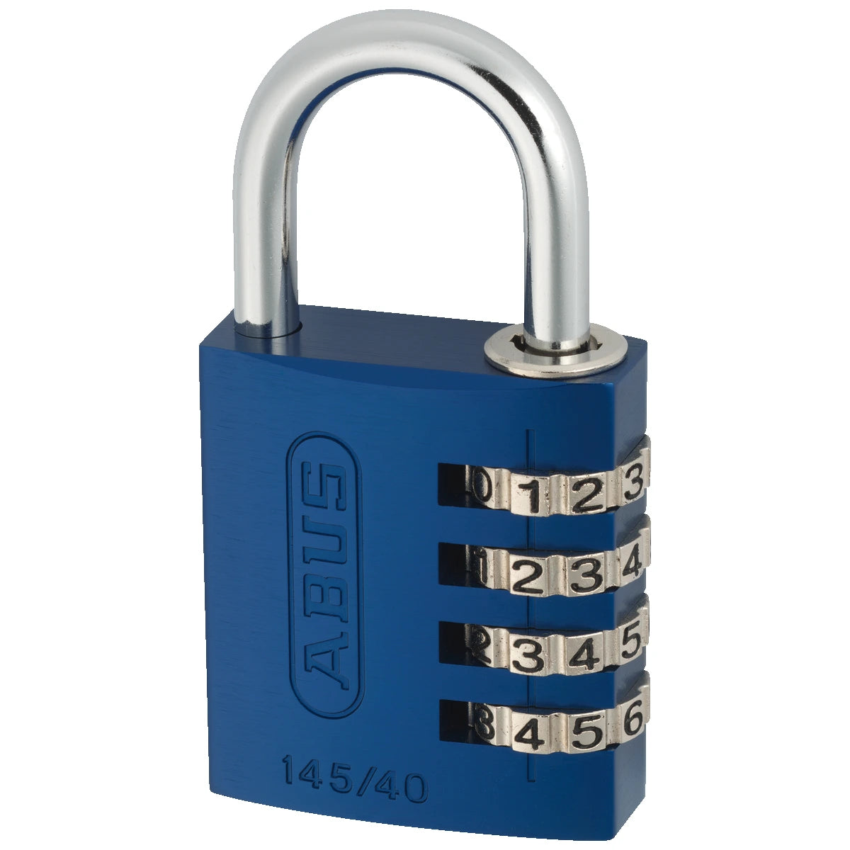 Abus Aluminium Zahlenschloss 145/40 Blau – Seitenansicht