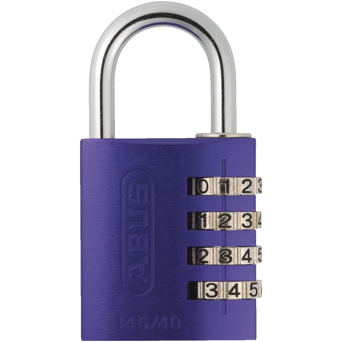 Abus Aluminium Zahlenschloss 145/40 Lila – Vorderansicht