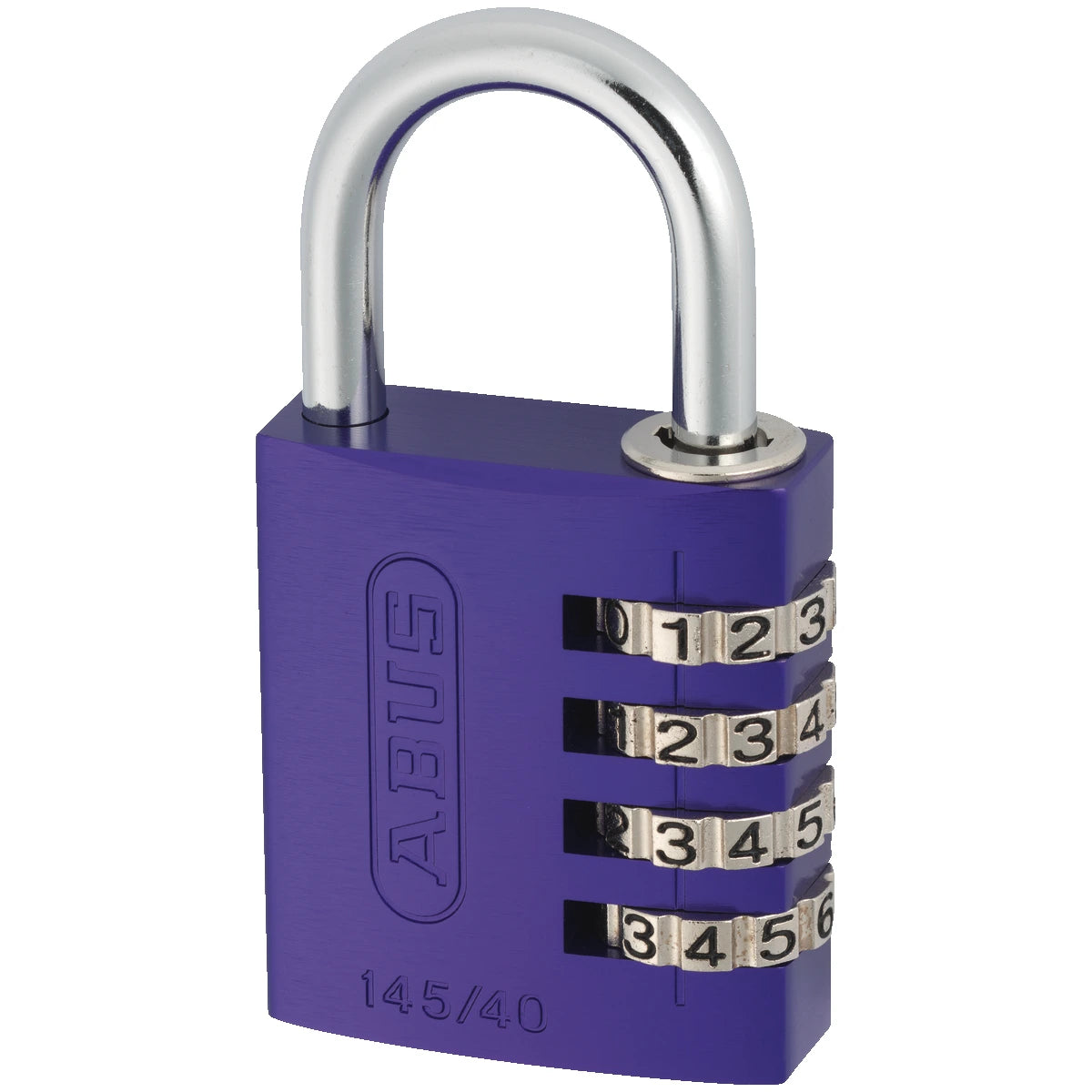 Abus Aluminium Zahlenschloss 145/40 Lila – Seitenansicht