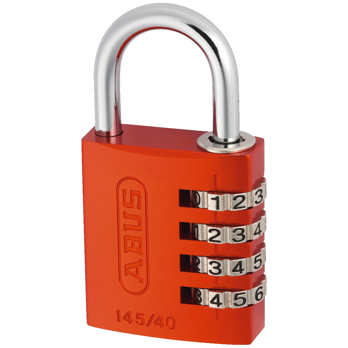 Abus Aluminium Zahlenschloss 145/40 Orange – Seitenansicht