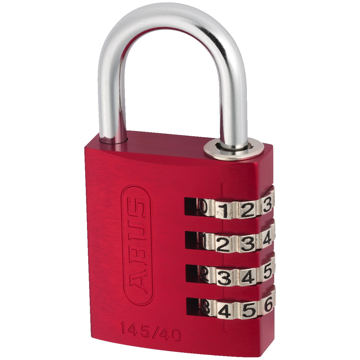 Abus Aluminium Zahlenschloss 145/40 Rot – Seitenansicht