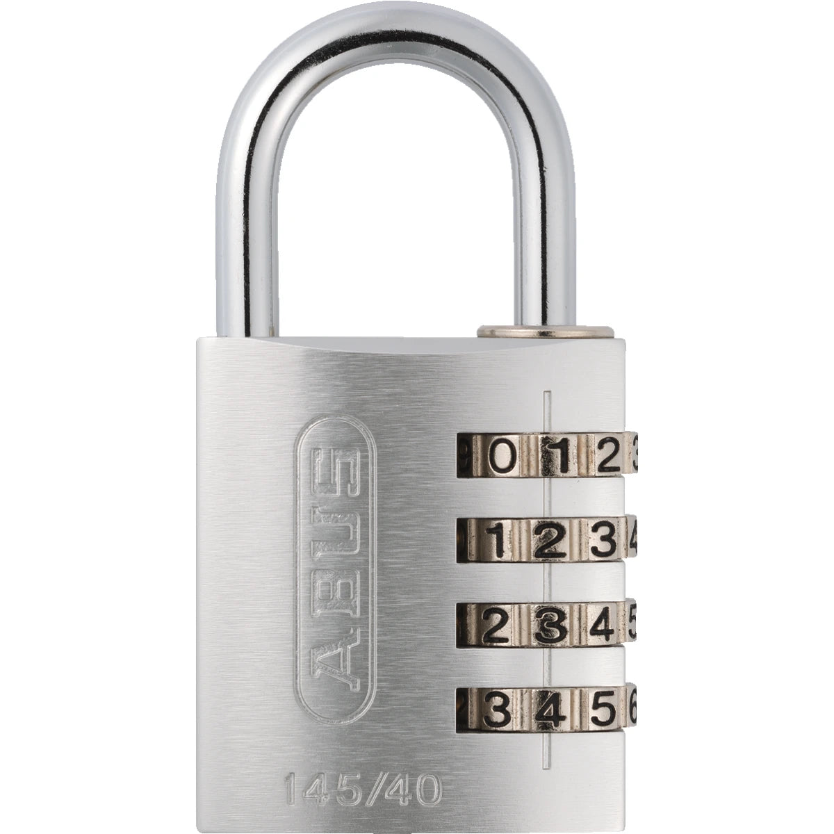 Abus Aluminium Zahlenschloss 145/40 Silber – Vorderansicht