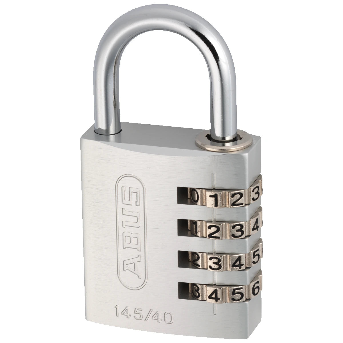 Abus Aluminium Zahlenschloss 145/40 Silber – Seitenansicht