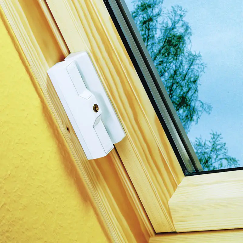 Abus Dachfensterschloss DF88 W Weiss montiert