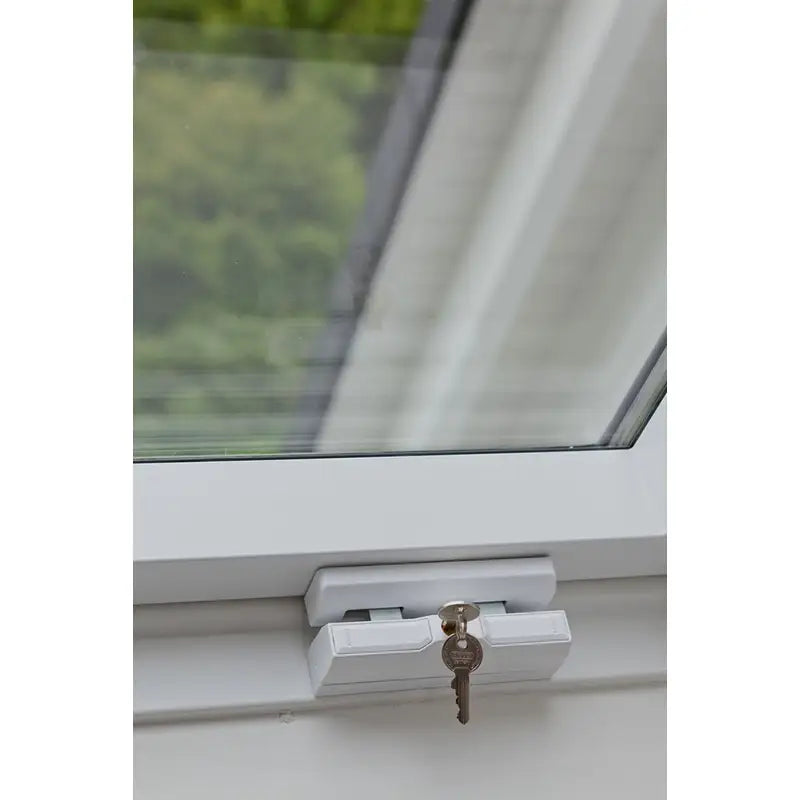 Abus Dachfensterschloss DF88 W Weiss montiert