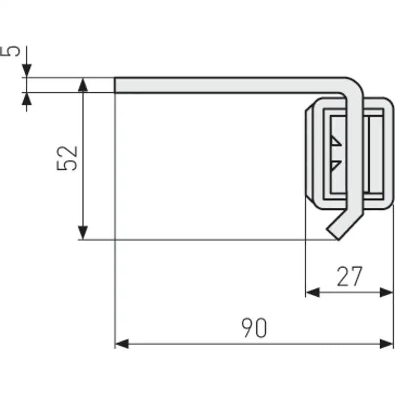 Abus Fenster- und Türsicherung SW20 Technische Zeichnung