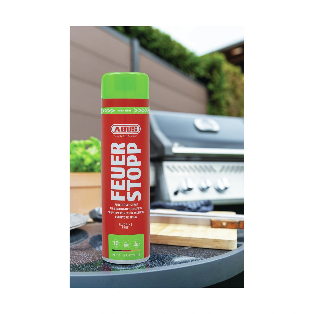 Abus Feuerlöschspray Feuerstopp AFS625 fluorfrei – Anwendungsbeispiel