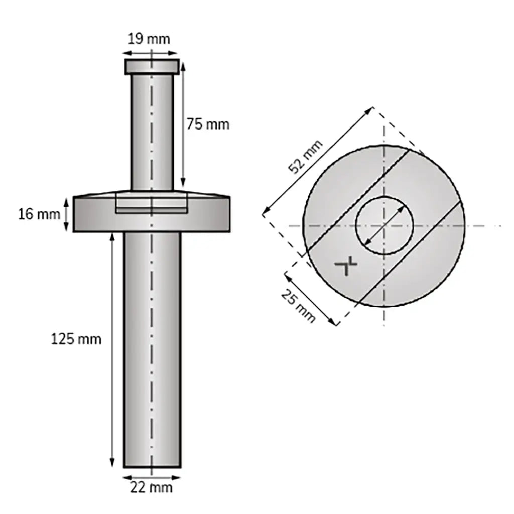 Technische Zeichnung Dulimex Tuersicherung Exceptor® Tuersperrer Edelstahl DX DBS V1 0150.150.0000
