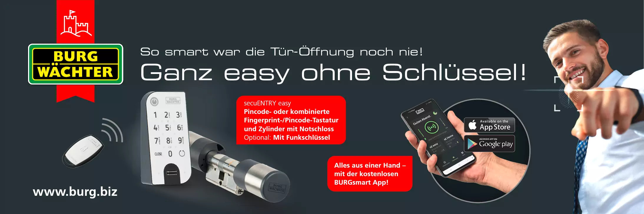 Slider - Burg-Wächter - secuENTRY easy - Schleyer Sicherheit & Technik