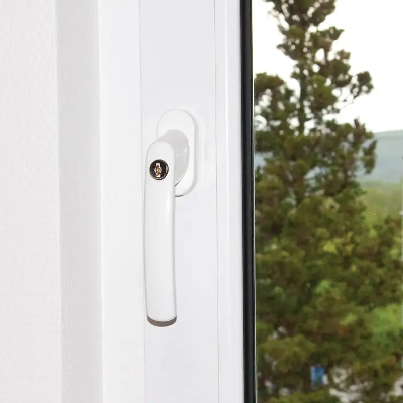 Abus Abschließbarer Fenstergriff FG200  Weiss montiert