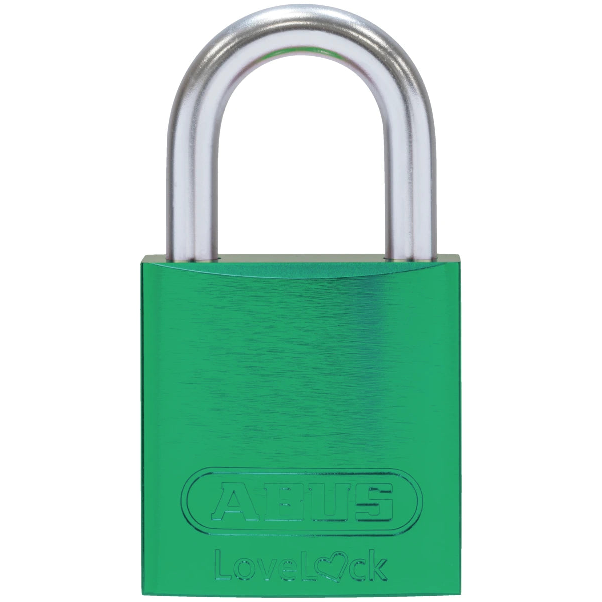 Abus Aluminium Vorhangschloss 72LL/40 LOVE LOCK – Hellgrün – Vorderansicht