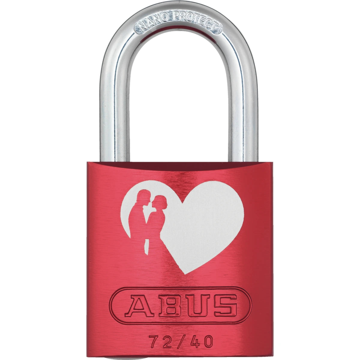 Abus Aluminium Vorhangschloss 72TI/40 Love Lock – Motiv 6 – Vorderansicht