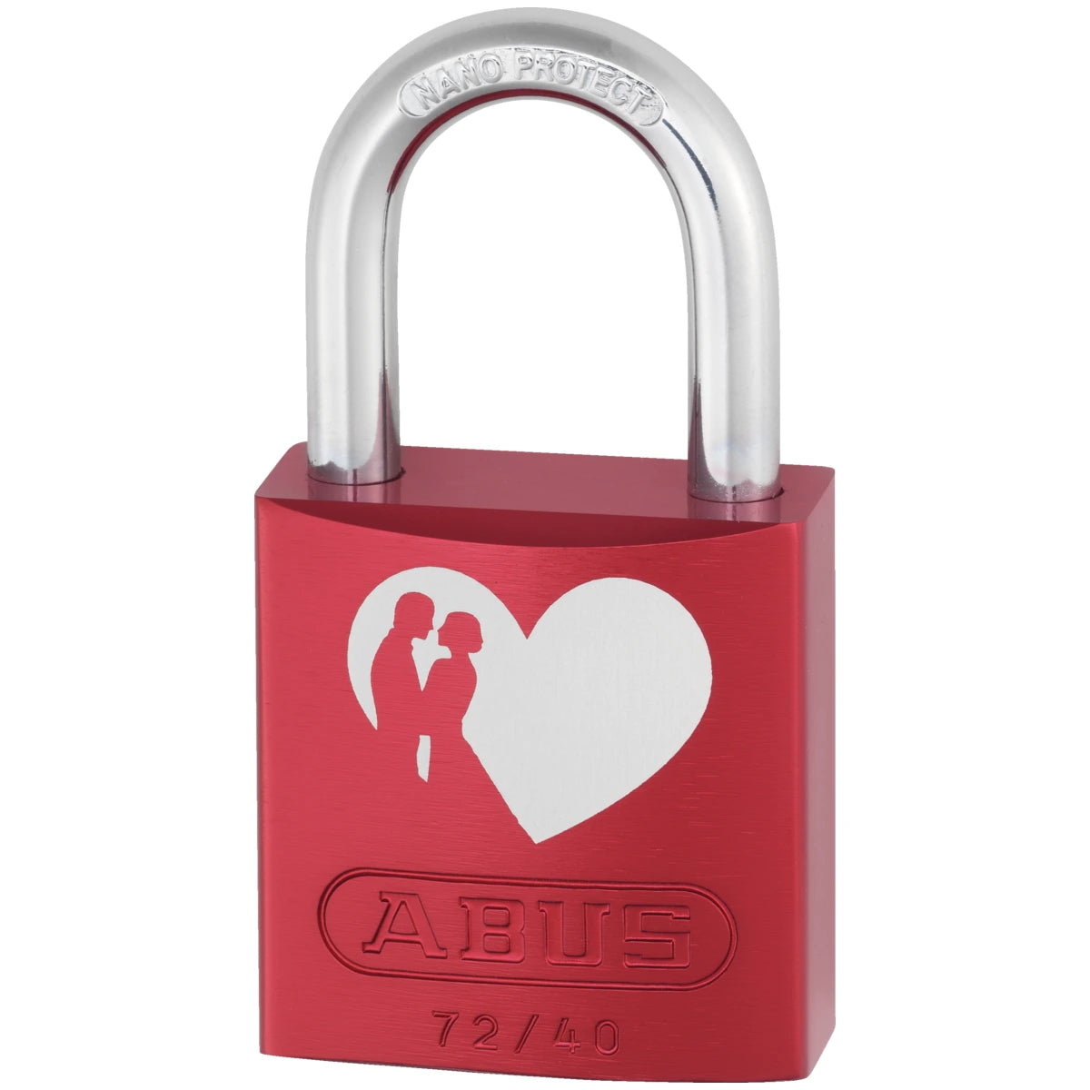 Abus Aluminium Vorhangschloss 72TI/40 Love Lock – Motiv 6 – Seitenansicht
