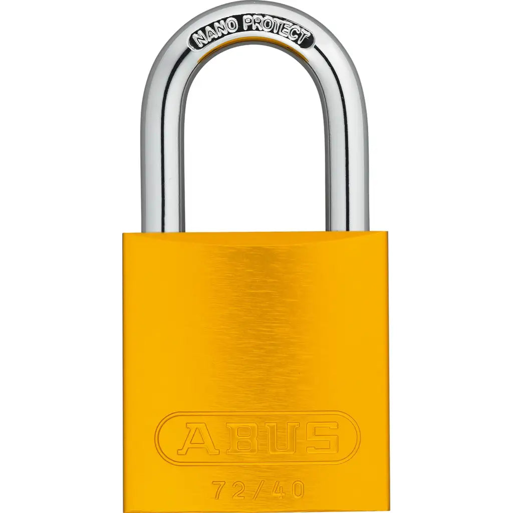 Abus Aluminium Vorhangschloss 72 40 - Gelb 4003318802942