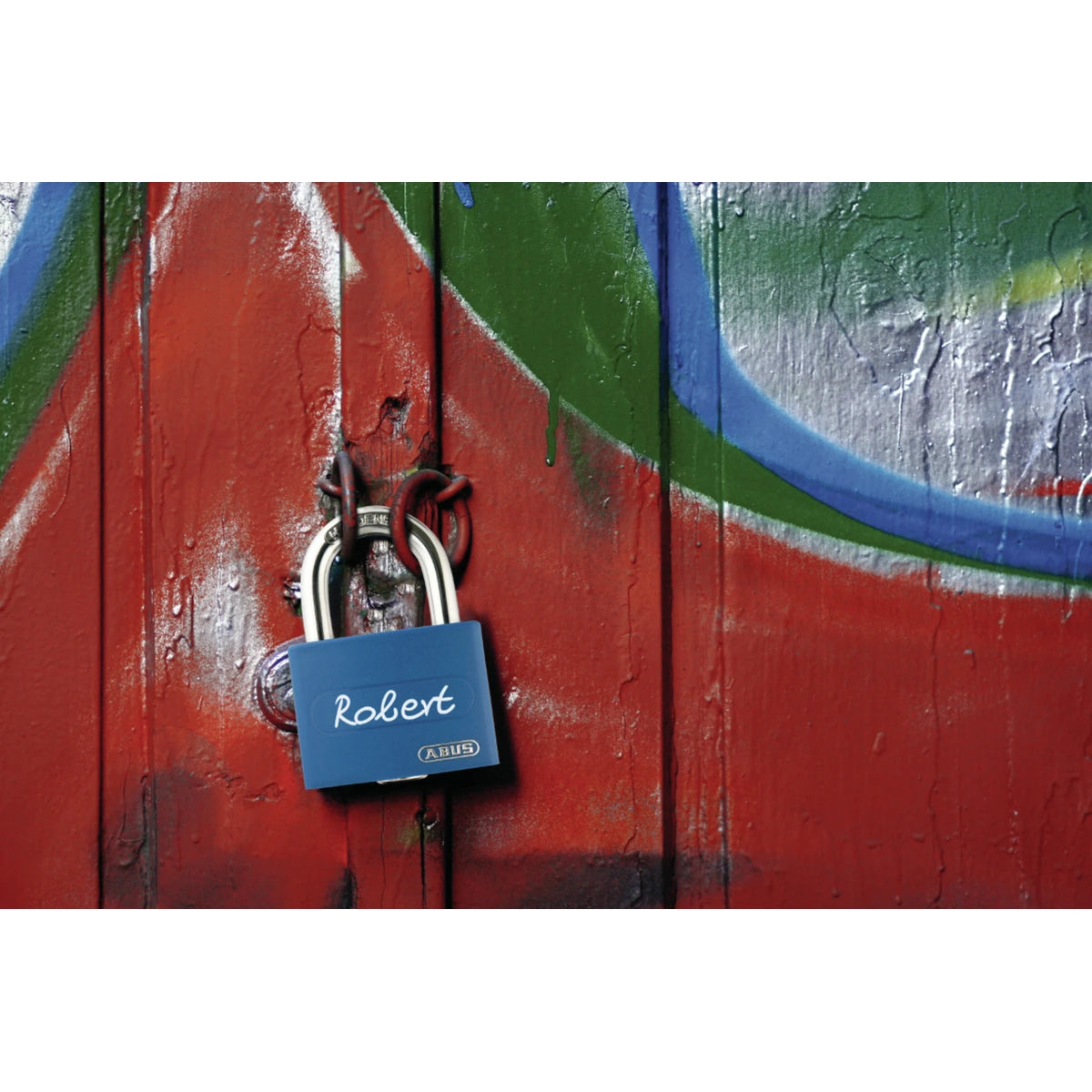 Abus Aluminium Vorhangschloss T65AL – Anwendungsbeispiel