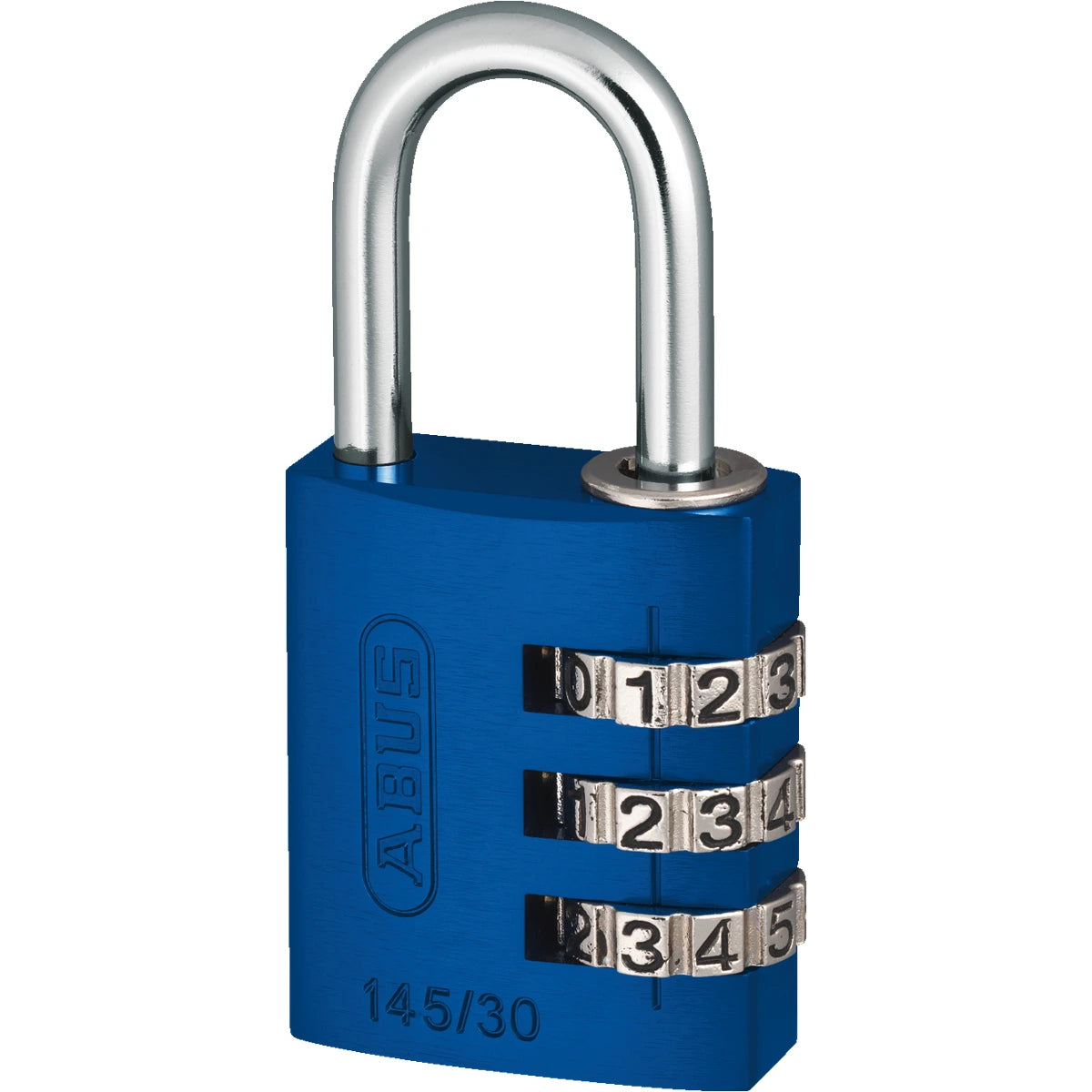 Abus Aluminium Zahlenschloss 145/30 Blau – Seitenansicht