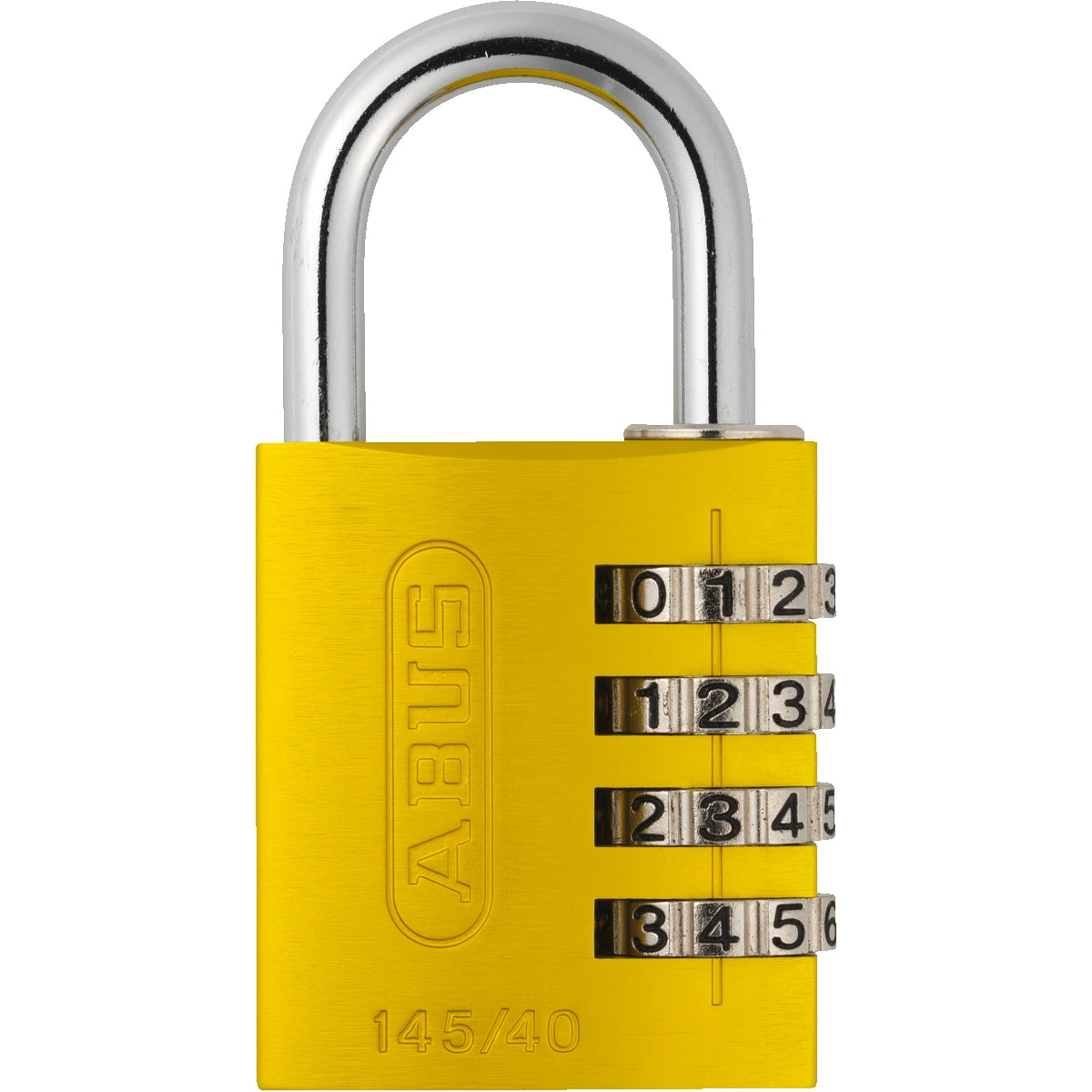 Abus Aluminium Zahlenschloss 145/40 Gelb – Vorderansicht