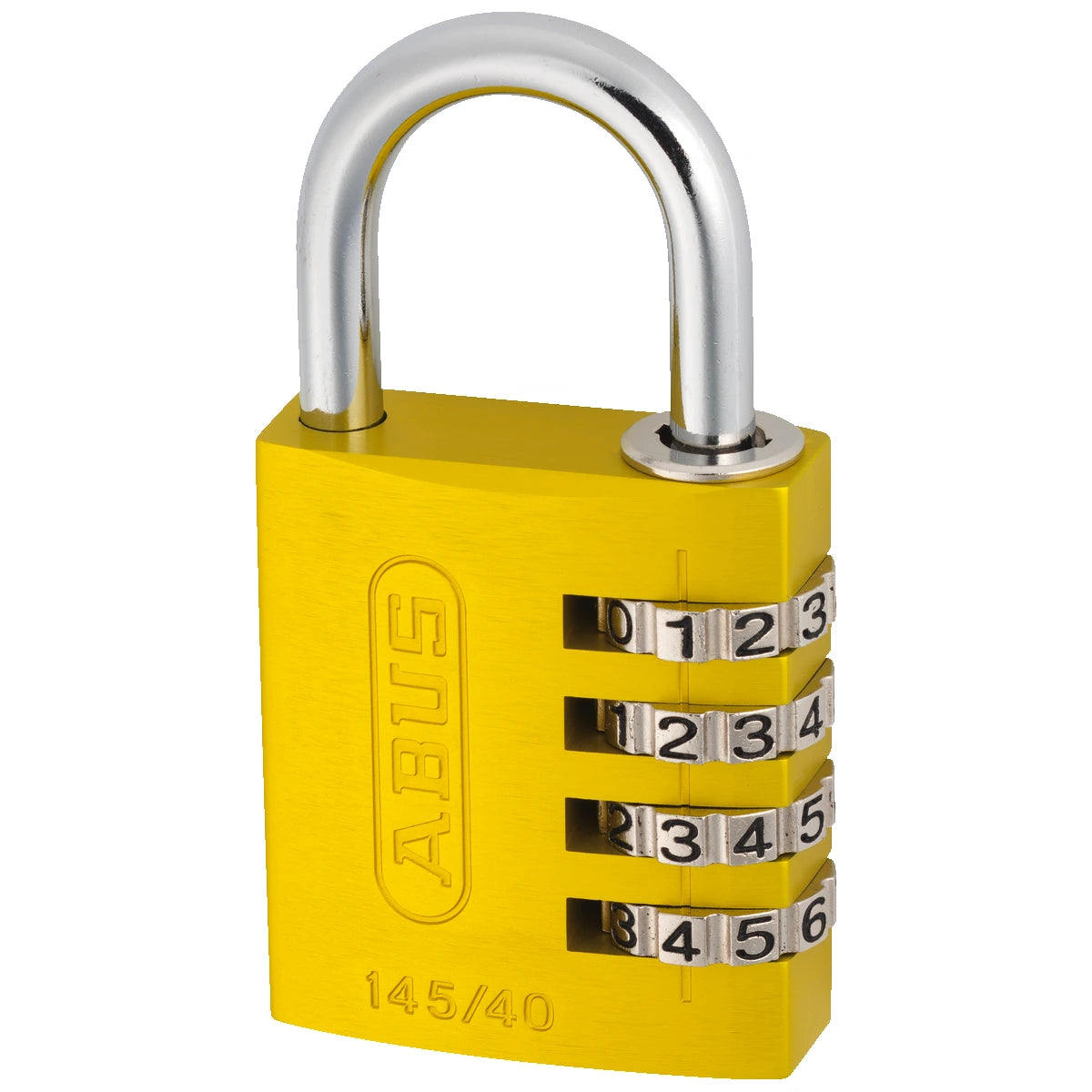 Abus Aluminium Zahlenschloss 145/40 Gelb – Seitenansicht