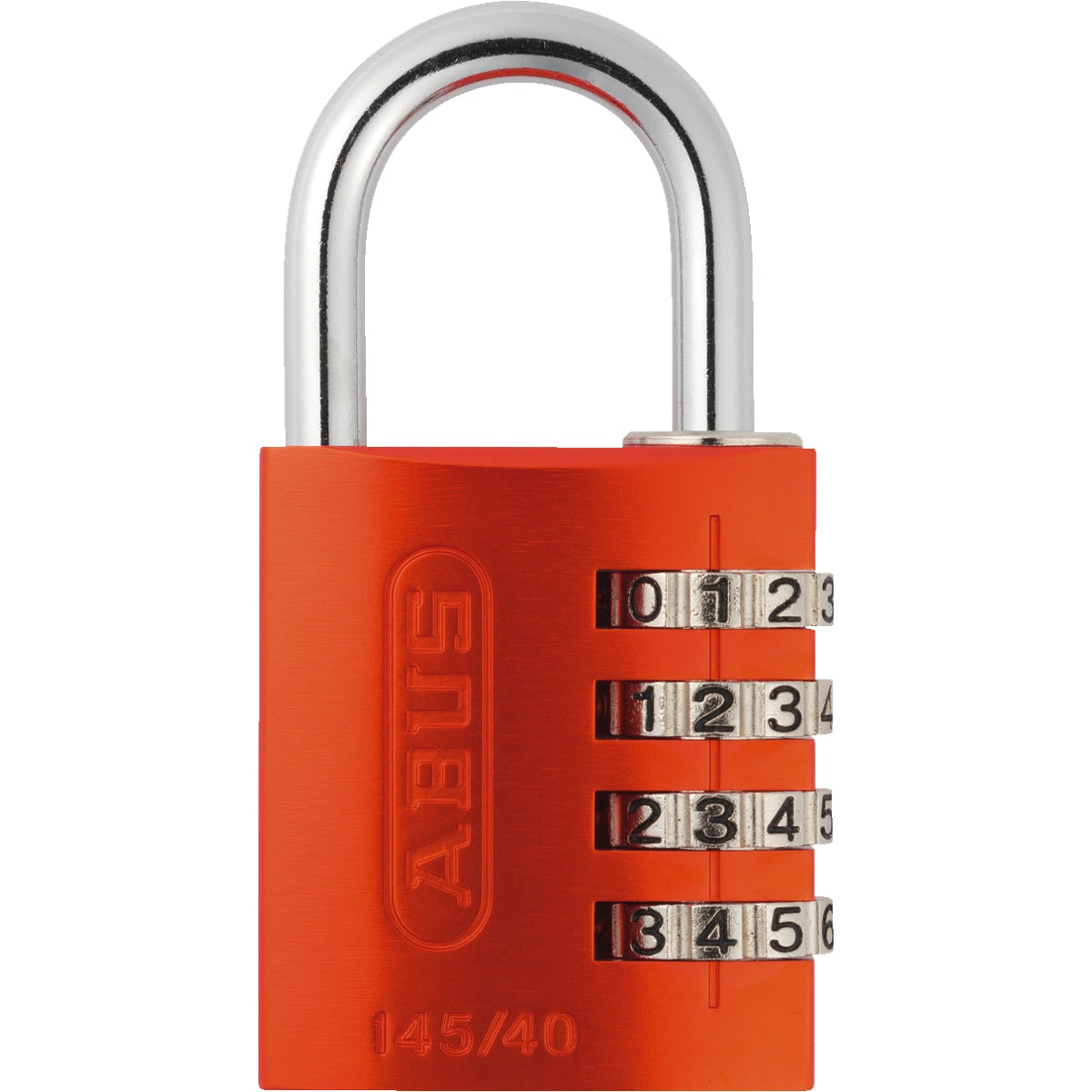 Abus Aluminium Zahlenschloss 145/40 Orange – Vorderansicht