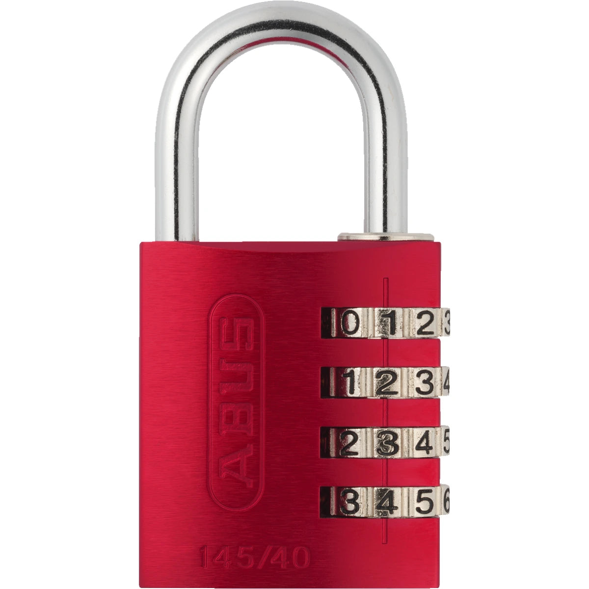 Abus Aluminium Zahlenschloss 145/40 Rot – Vorderansicht