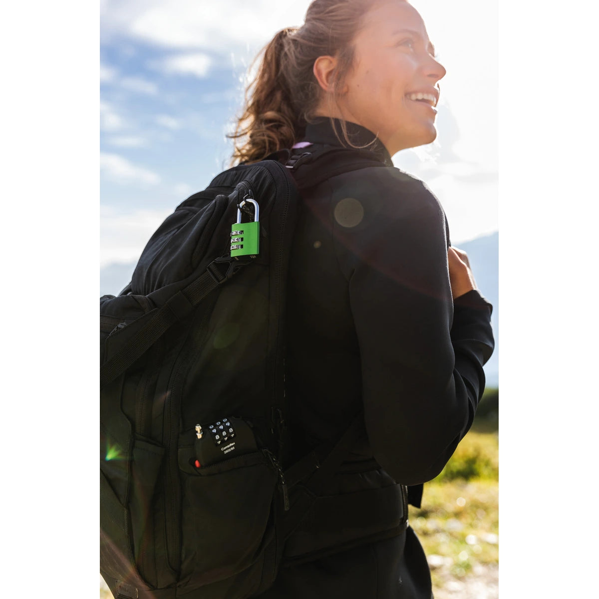 Abus Aluminium Zahlenschloss 145 – Anwendung am Rucksack