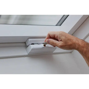 Abus Dachfensterschloss DF88 W Weiss montiert