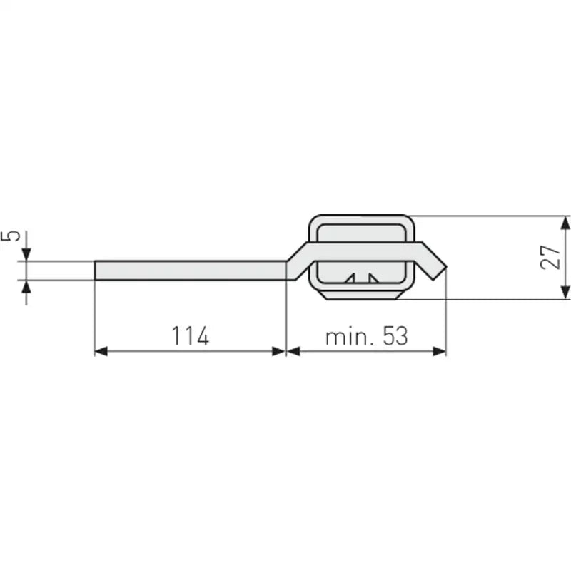 Abus Fenster- und Türsicherung SW10 Technische Zeichnung