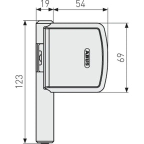 Abus Fenstersicherung Scharnierseitensicherung FAS101 Technische Zeichnung