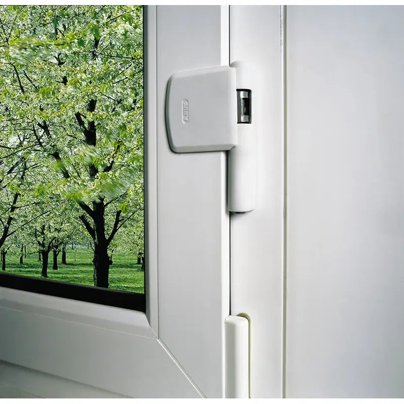 Abus Fenstersicherung Scharnierseitensicherung FAS101 W Weiss montiert