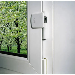 Abus Fenstersicherung Scharnierseitensicherung FAS101 W Weiss montiert