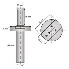 Technische Zeichnung Dulimex Tuersicherung Exceptor® Tuersperrer Edelstahl DX DBS V1 0150.150.0000